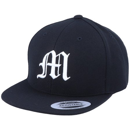 Kiddo Cap - Schwarz Snapback Cap - Kids M Letter 3D Black Snapback @ Hatstore