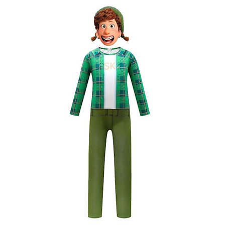 4-9 år Kids Turning Red Cosplay Kostym Jumpsuit + Mask Outfit