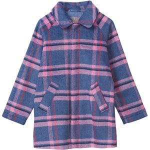 Creamie Checked Wool Coat Vintage Indigo 140 cm - Coats and jackets - 140 cm - Blue