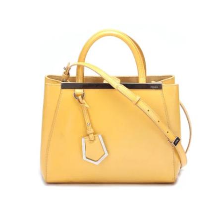 Fendi Vintage Pre-owned Læder hndtasker Gul, Dame Vintage Tasker, Størrelse: ONE Size