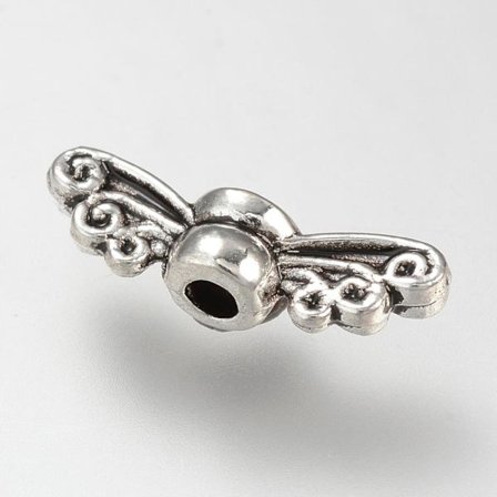 24 stk. Nikkelfrie sølvbelagte englevinger 14 x 4 cm.