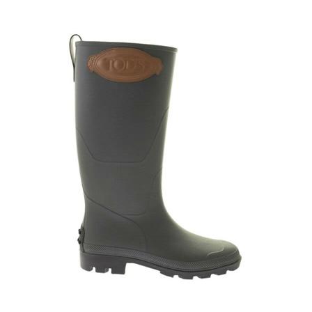 Tod's, Rain boots with logo Czarny, Mężczyzna, Rozmiar: 40 EU