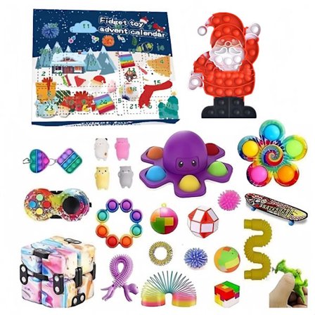 Julekalender Gave Fidget Toys 24 Dagers Pakke Sett Anti Stress Kit Stressavlastning Fidget Toy Blind Box Barn
