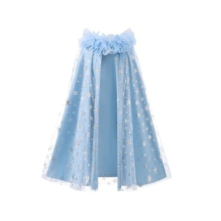 Snøfnugg Prinsesse Kappe Blå Prinsesse Kåpe