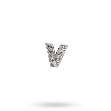 Rhinestone Crystal Letters V- Hundhalsband