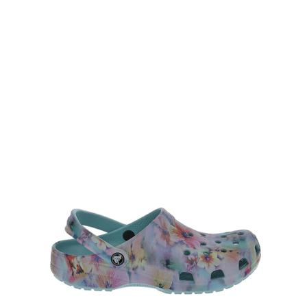 Crocs, Classic Floral Clog Blauw, unisex, Maat:37 EU