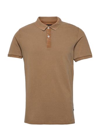 Onstravis Slim Washed Ss Polo Brown ONLY & SONS