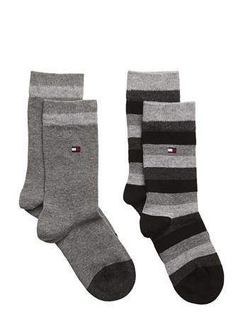 Th Kids Basic Stripe Sock 2P Socks & Tights Socks Grå Tommy Hilfiger