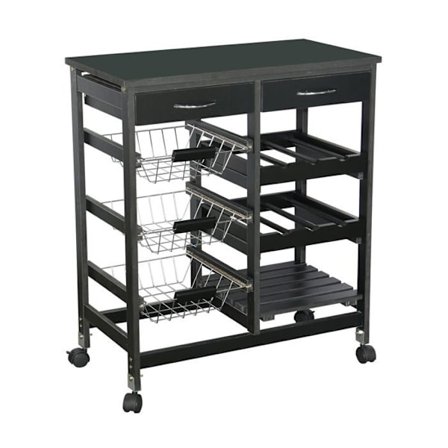 Urban Living - Vogn med 2 skuffer og mange opbevaringsmuligheder - H. 76 cm - Hvid