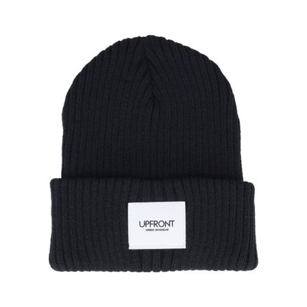 Upfront - Svart cuff Beanie - Haze Fisherman Winter Beanie Black Cuff @ Hatstore