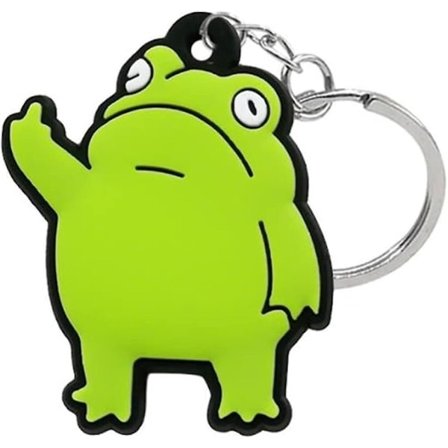Hauska Sammakko Avaimenperä Eläin Piirretty Avaimenperät PVC Avaimenpidike Auton Avaimet Ripustimet Vihreä