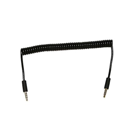 3,5 mm hann til hann-kontakt 4-polet forlengelse Aux Audio spiralkabel 1,5 m