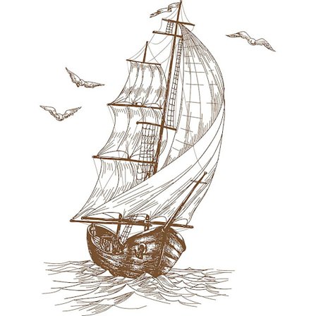 Ocean Måke Seilbåt Vegg Klistremerke Barnerom Baby Soverom