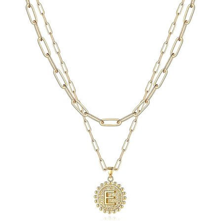 Damhalsband i guld med vackert 14 karat guldpläterat lager på lager-pappersklämma guld halsband(e)