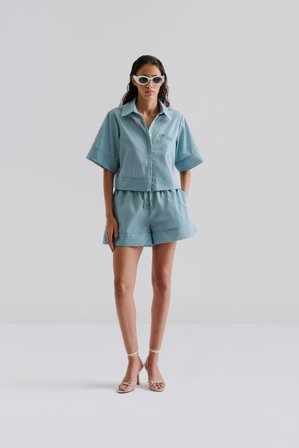 Malina - Colette shorts - XL - Aqua Stripe