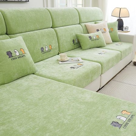 Söt mintgrön; Extra stor 3-sits L-storlek (bredd x 85cm x längd x 135cm x 165cm); Sofföverdrag, heltäckande, mångsidig, massivt träfaner