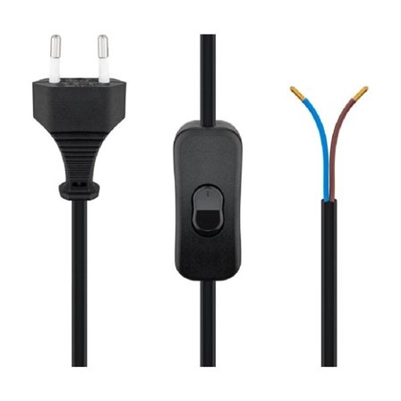 Goobay Strømkabel 1,5 m med Europlugg og strømbryter