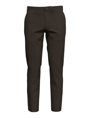Slm175-Slim New Miles Flex Pant Noos Brown Selected