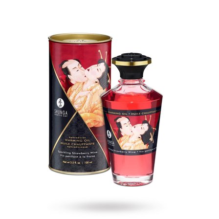Shunga: Aphrodisiac Oil Champagne & Strawberry - Vuxen.dk: For par