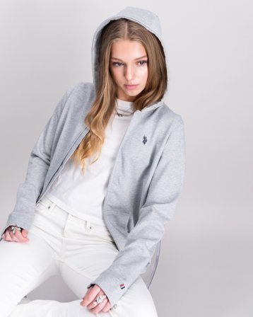 U.S. Polo Assn. Zip Front Grijs Hoodies Meisjes - Kids Brand Store