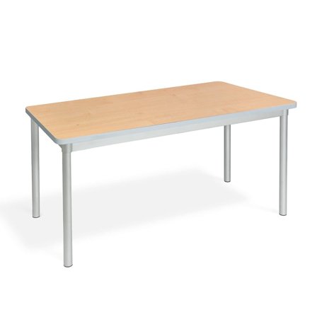 Classroom table ENVIRO, 1400x750x760 mm, beech, silver
