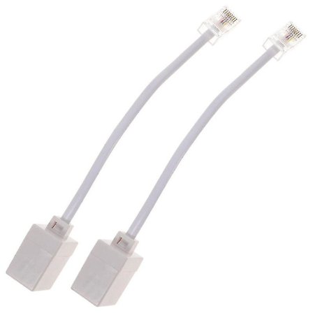 2 st RJ11 till RJ45-adapter Telefon till Ethernet-adapter Telefon till Ethernet-kabel[HSfF]