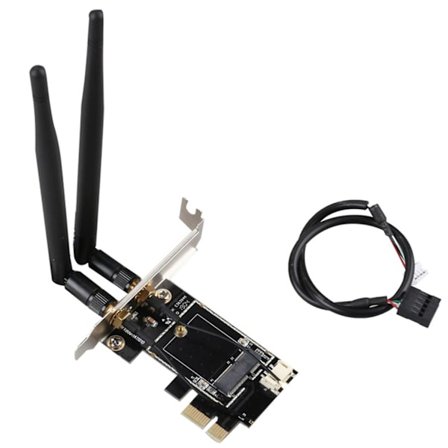 Datornätverkskort för trådlöst Wifi Bluetooth, PCI-E till M.2 Utbyggnadskort Wifi Adapter M.2 NG