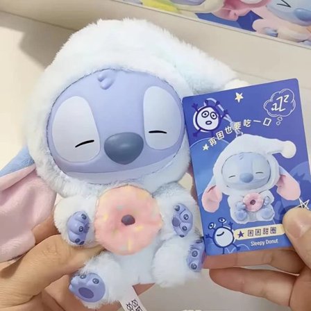 Stitch Blind Box Taske Spis noget før søvn Serie Vinylvedhæng Sød Dukke Mystery Box Fluffy dukke Overraskelsesgaver