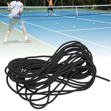 Elastisk tau strekksnor 2,1 mm 5 m Solid Latex Høy styrke Elastisk snor for tennistrening utendørs sport svart