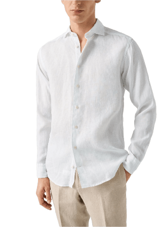 Eton Linneskjorta Contemporary Fit Skjortor Herr Vit 42