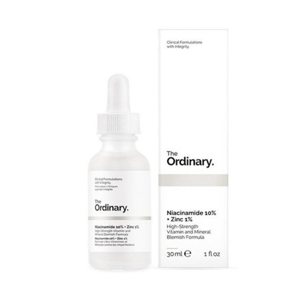 Aknebehandlingsserum - The Ordinary - Niacinamide 10% + Sink 1% - 30ml - Vegansk - Biologisk nedbrytbart Klar