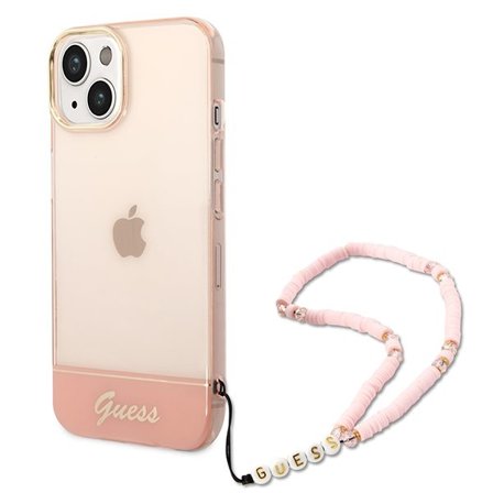 Guess GUHCP14MHGCOHP iPhone 14 Plus 6,7" pink/pink hardcase Translucent Pearl Strap