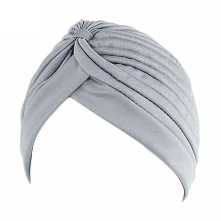 Turban I Lyxiga Färger Wrap Hår Passar Alla Grå One Size