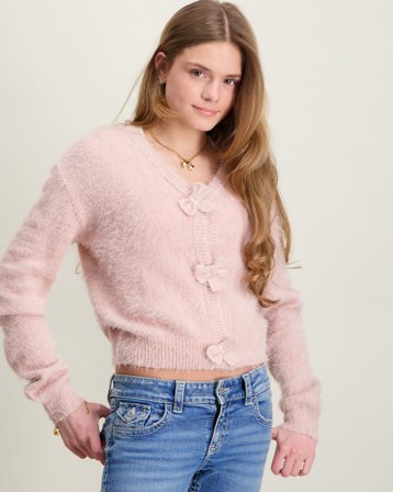 Instinct Girls featheryarn cardigan Rosa Tröjor Tjej - Kids Brand Store
