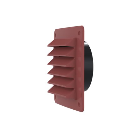 Fresh 182805 Gitter med stos, 150 x 150 mm rød (sort stift), Ventilation