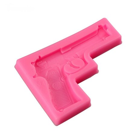 1 stk. pistolformet silikone fondantform til kagebagning, chokolade
