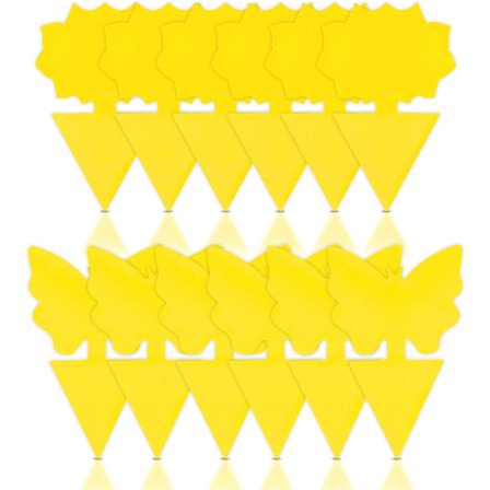 Pakke med 12 klebrige fruktfluefeller og soppmyggfeller for innendørs og utendørs bruk