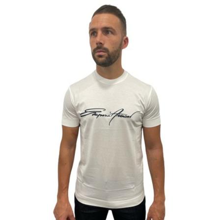 Emporio Armani, T-Shirts Wit, Heren, Maat:S
