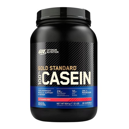 Optimum Nutrition Gold Standard 100% Casein Strawberry 924 g, Sport & Velvære, Protein & Energi, Proteinpulver