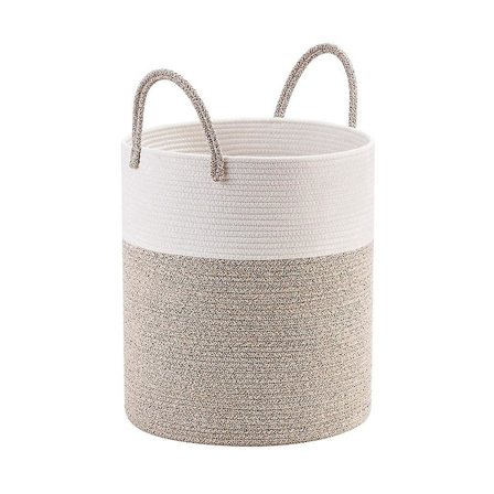 Vävd Klädkorg Stickad Klädkorg Bomullsrep Vikbar Klädkorg Förvaringskorg Garderob