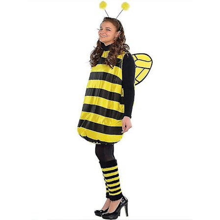 Nyt Bee Cosplay Kit Halloween Bee Cosplay Kostume Dame Honey Bee Kostume Tilbehør Halloween Honeybee Cosplay Festartikler W