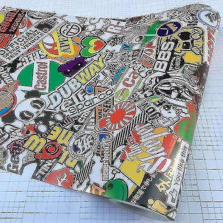 58*152cm Premium Vinyl Wrap -tarra, liima irrotettava liima Cartoon Animal Printed Film Motorcycle Scooter Car Wrap Film