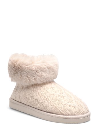 Hunkemöller Saar Cable Knit Boot - Cream - 36-37