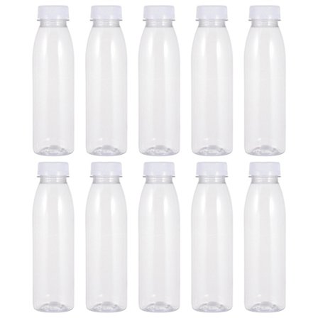 10 st 350 ml Multifunktionella tomma flaskor Återanvändbara juiceflaskor (Transparent)