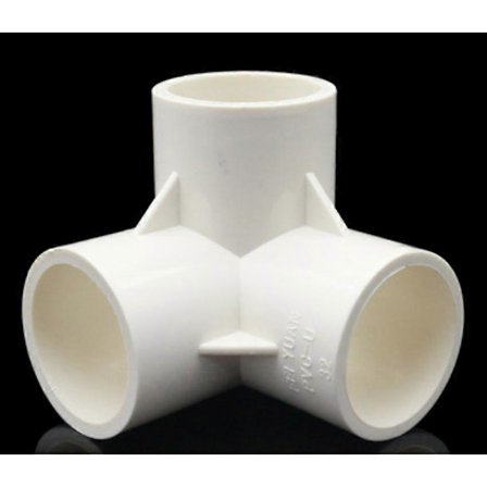 3-veis PVC-kobling, PVC-rørkoblinger, tredimensjonale koblinger, møbelkoblinger, drivhusramme (størrelse: 32 mm)