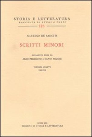 Scritti minori. Vol. 4: 1920-1930 Gaetano De Sanctis