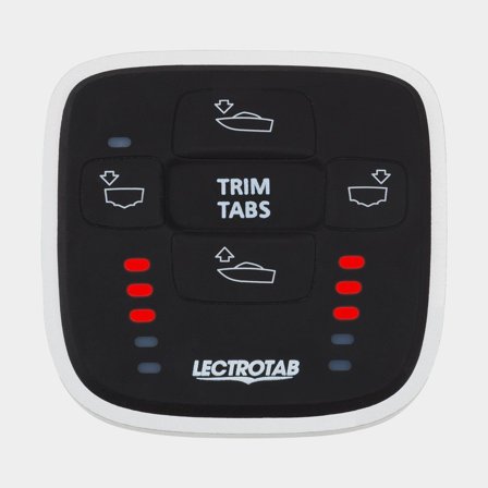 Panel de control de trim tab Lectrotab, 12 / 24 V, con iluminación para indicación de posición