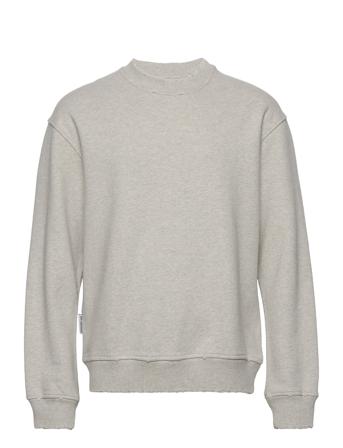 Distressed Crew Sweatshirt Trøje Grå HAN Kjøbenhavn