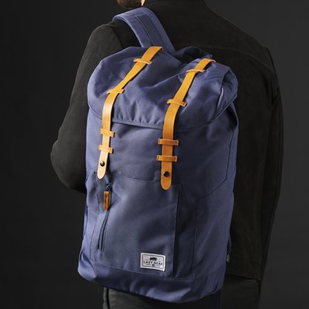 Marineblauwe Lucas Backpack voor mannen - Rugzakken