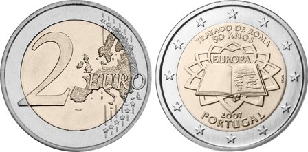 Portugal 2007 - 50-året for Rom-traktate - 2 euro mønt